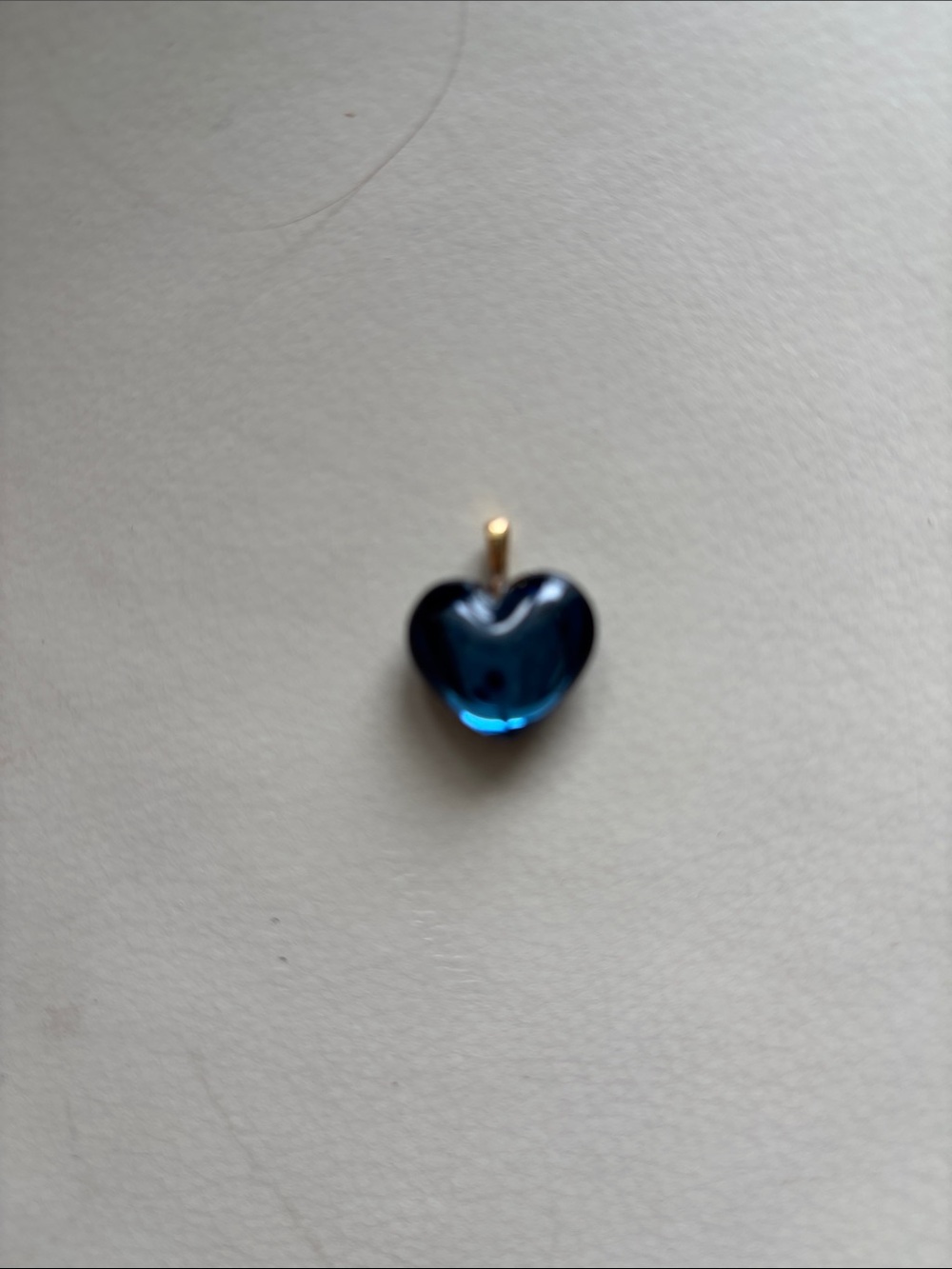 Baccarat Mini Blue Heart Pendant Necklace Charm